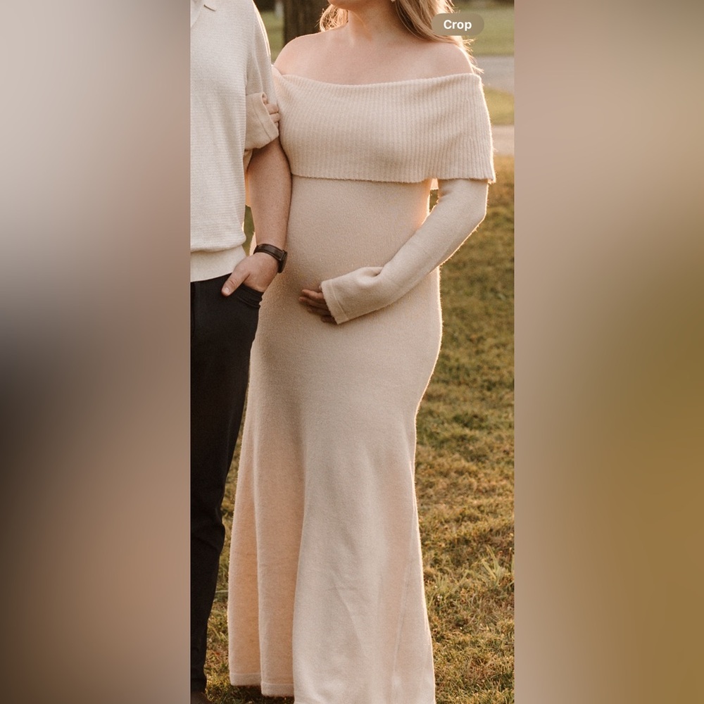 Moon River/ Bought from Tuckernuck off the shoulder sweater dress- not maternity